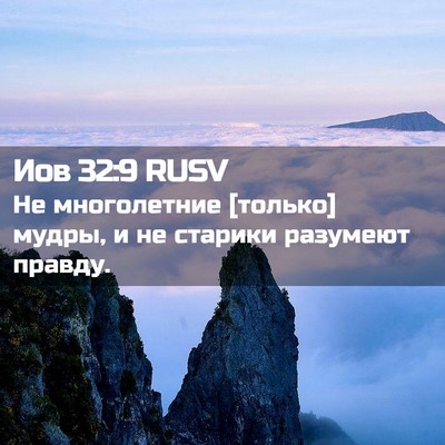 Picture 02 - Иов 32:9 RUSV - Не многолетние [только] - Bible Verse Picture