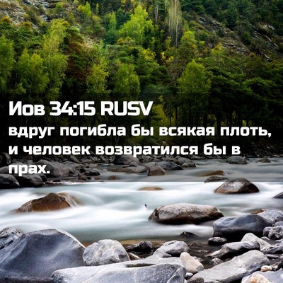Picture 02 - Иов 34:15 RUSV - вдруг погибла бы всякая - Bible Verse Picture