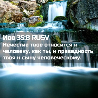 Picture 02 - Иов 35:8 RUSV - Нечестие твое относится к - Bible Verse Picture