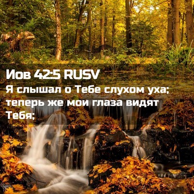 Picture 02 - Иов 42:5 RUSV - Я слышал о Тебе слухом уха; - Bible Verse Picture
