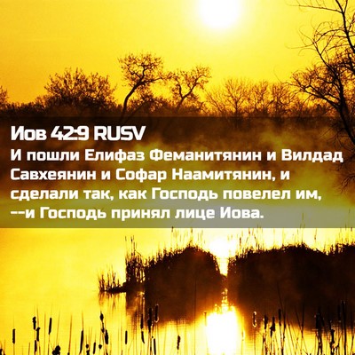 Picture 02 - Иов 42:9 RUSV - И пошли Елифаз Феманитянин - Bible Verse Picture