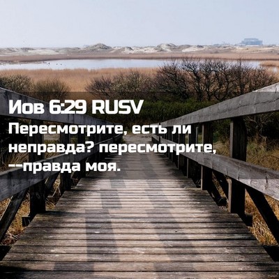 Picture 02 - Иов 6:29 RUSV - Пересмотрите, есть ли - Bible Verse Picture