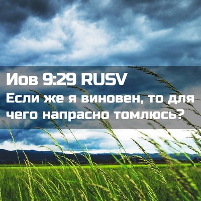 Picture 02 - Иов 9:29 RUSV - Если же я виновен, то для - Bible Verse Picture