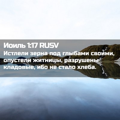 Picture 02 - Иоиль 1:17 RUSV - Истлели зерна под глыбами - Bible Verse Picture