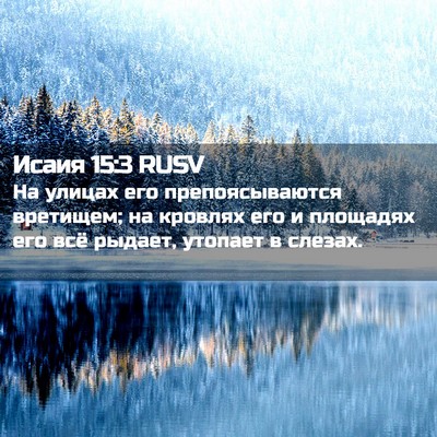 Picture 02 - Исаия 15:3 RUSV - На улицах его - Bible Verse Picture