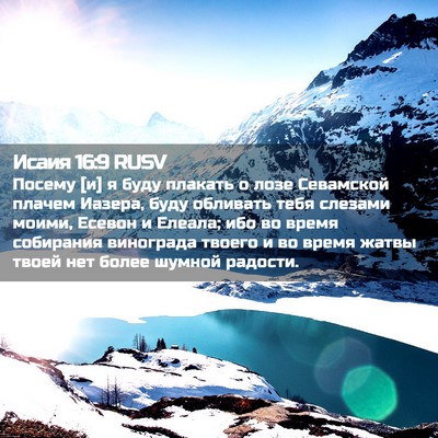 Picture 02 - Исаия 16:9 RUSV - Посему [и] я буду плакать о - Bible Verse Picture