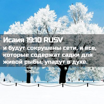 Picture 02 - Исаия 19:10 RUSV - и будут сокрушены сети, и - Bible Verse Picture