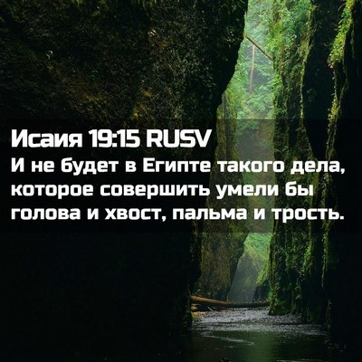 Picture 02 - Исаия 19:15 RUSV - И не будет в Египте такого - Bible Verse Picture