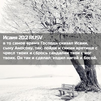 Picture 02 - Исаия 20:2 RUSV - в то самое время Господь - Bible Verse Picture