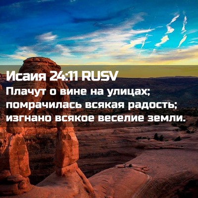 Picture 02 - Исаия 24:11 RUSV - Плачут о вине на улицах; - Bible Verse Picture