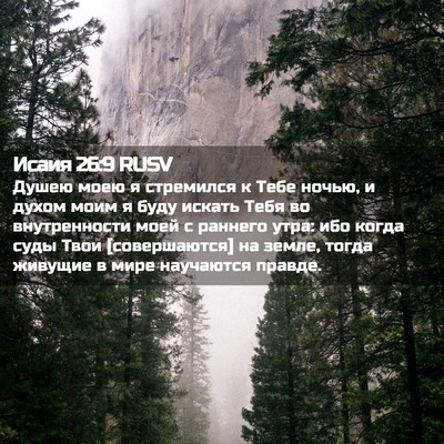 Picture 02 - Исаия 26:9 RUSV - Душею моею я стремился к - Bible Verse Picture