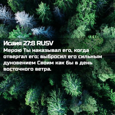 Picture 02 - Исаия 27:8 RUSV - Мерою Ты наказывал его, - Bible Verse Picture