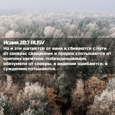 Picture 02 - Исаия 28:7 RUSV - Но и эти шатаются от вина и - Bible Verse Picture