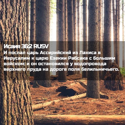 Picture 02 - Исаия 36:2 RUSV - И послал царь Ассирийский - Bible Verse Picture