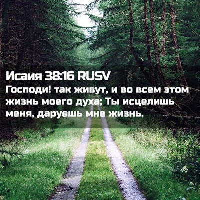 Picture 02 - Исаия 38:16 RUSV - Господи! так живут, и во - Bible Verse Picture