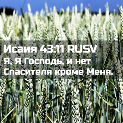 Picture 02 - Исаия 43:11 RUSV - Я, Я Господь, и нет - Bible Verse Picture