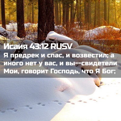 Picture 02 - Исаия 43:12 RUSV - Я предрек и спас, и - Bible Verse Picture