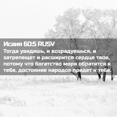 Picture 02 - Исаия 60:5 RUSV - Тогда увидишь, и - Bible Verse Picture