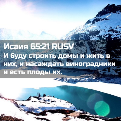 Picture 02 - Исаия 65:21 RUSV - И буду строить домы и жить - Bible Verse Picture