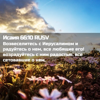 Picture 02 - Исаия 66:10 RUSV - Возвеселитесь с - Bible Verse Picture