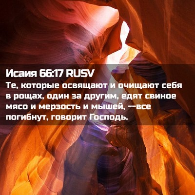 Picture 02 - Исаия 66:17 RUSV - Те, которые освящают и - Bible Verse Picture