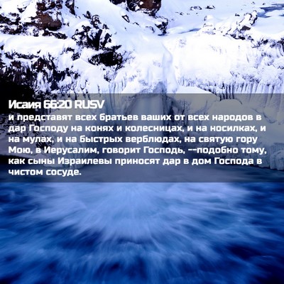 Picture 02 - Исаия 66:20 RUSV - и представят всех братьев - Bible Verse Picture