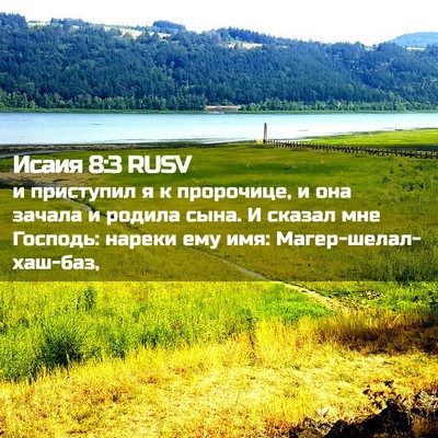 Picture 02 - Исаия 8:3 RUSV - и приступил я к пророчице, - Bible Verse Picture