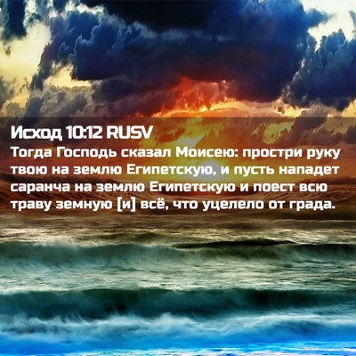Picture 02 - Исход 10:12 RUSV - Тогда Господь сказал - Bible Verse Picture