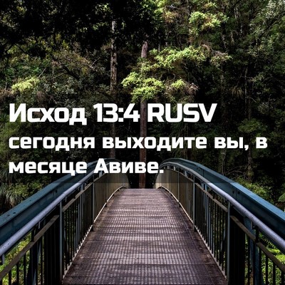 Picture 02 - Исход 13:4 RUSV - сегодня выходите вы, в - Bible Verse Picture