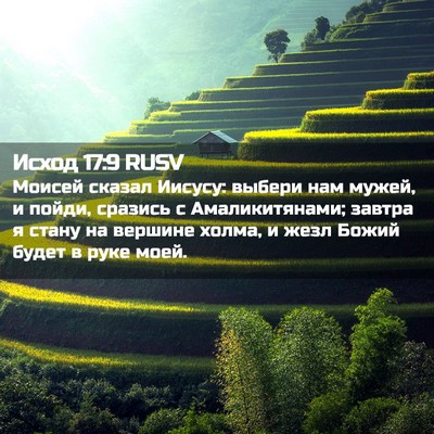 Picture 02 - Исход 17:9 RUSV - Моисей сказал Иисусу: - Bible Verse Picture