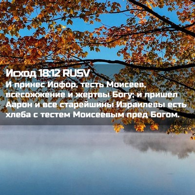 Picture 02 - Исход 18:12 RUSV - И принес Иофор, тесть - Bible Verse Picture