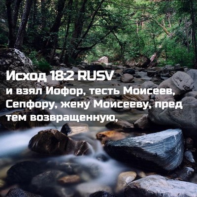 Picture 02 - Исход 18:2 RUSV - и взял Иофор, тесть - Bible Verse Picture
