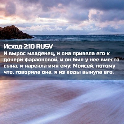 Picture 02 - Исход 2:10 RUSV - И вырос младенец, и она - Bible Verse Picture