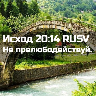 Picture 02 - Исход 20:14 RUSV - Не - Bible Verse Picture