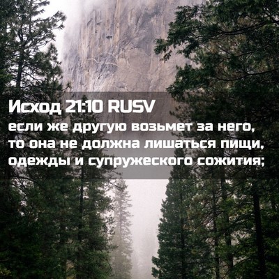 Picture 02 - Исход 21:10 RUSV - если же другую возьмет за - Bible Verse Picture