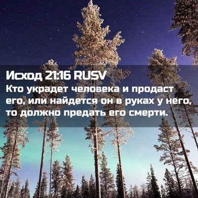 Picture 02 - Исход 21:16 RUSV - Кто украдет человека и - Bible Verse Picture