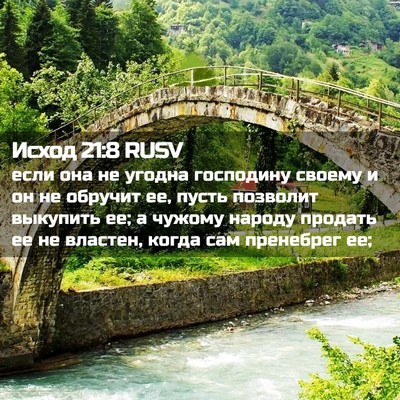 Picture 02 - Исход 21:8 RUSV - если она не угодна - Bible Verse Picture