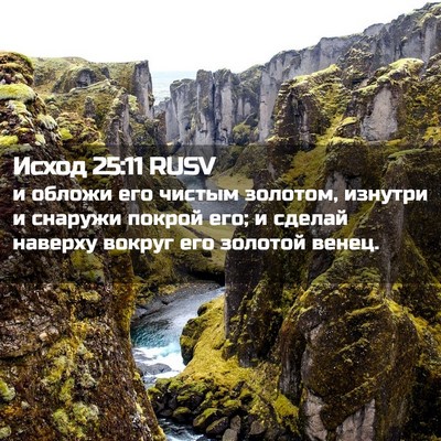Picture 02 - Исход 25:11 RUSV - и обложи его чистым - Bible Verse Picture
