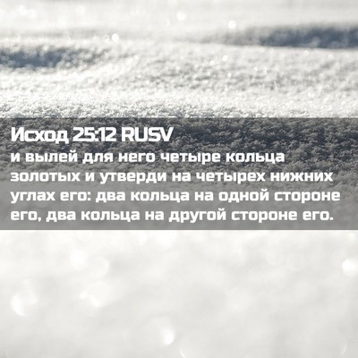 Picture 02 - Исход 25:12 RUSV - и вылей для него четыре - Bible Verse Picture