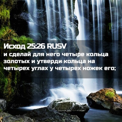 Picture 02 - Исход 25:26 RUSV - и сделай для него четыре - Bible Verse Picture