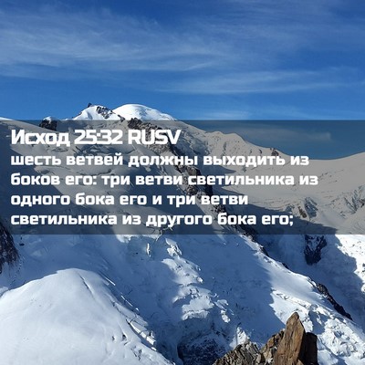 Picture 02 - Исход 25:32 RUSV - шесть ветвей должны - Bible Verse Picture