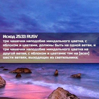 Picture 02 - Исход 25:33 RUSV - три чашечки наподобие - Bible Verse Picture