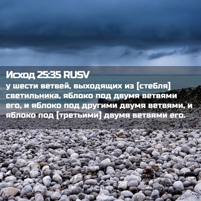 Picture 02 - Исход 25:35 RUSV - у шести ветвей, выходящих - Bible Verse Picture