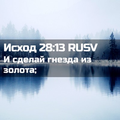 Picture 02 - Исход 28:13 RUSV - И сделай гнезда из - Bible Verse Picture