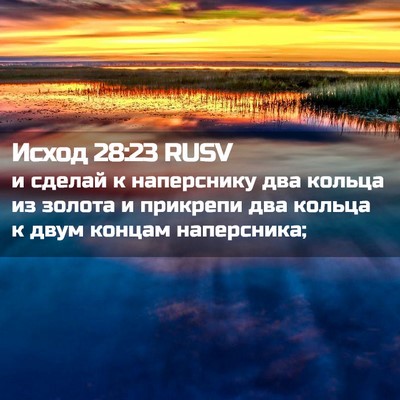 Picture 02 - Исход 28:23 RUSV - и сделай к наперснику два - Bible Verse Picture