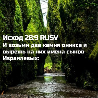 Picture 02 - Исход 28:9 RUSV - И возьми два камня оникса и - Bible Verse Picture
