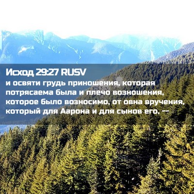 Picture 02 - Исход 29:27 RUSV - и освяти грудь приношения, - Bible Verse Picture