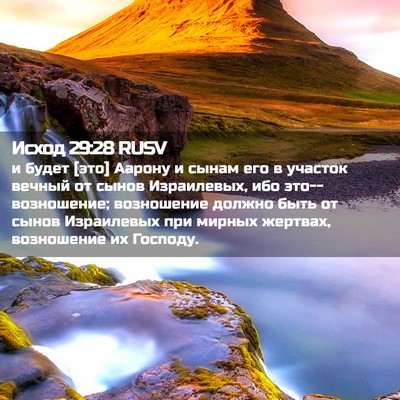 Picture 02 - Исход 29:28 RUSV - и будет [это] Аарону и сынам - Bible Verse Picture
