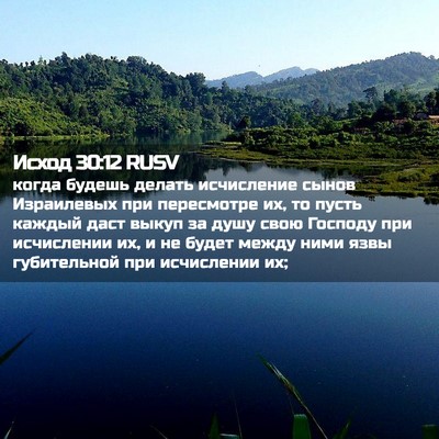 Picture 02 - Исход 30:12 RUSV - когда будешь делать - Bible Verse Picture