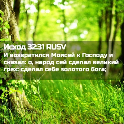 Picture 02 - Исход 32:31 RUSV - И возвратился Моисей к - Bible Verse Picture